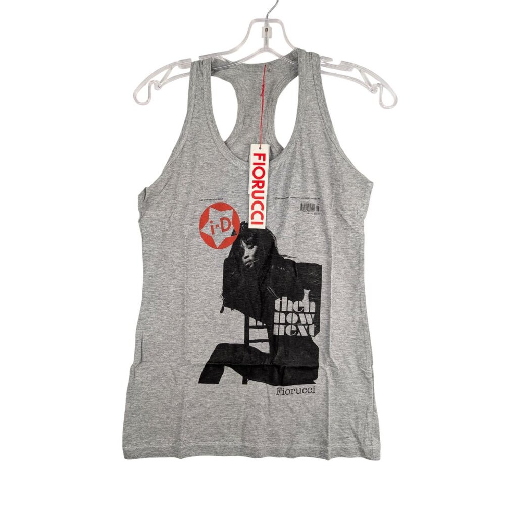 Fiorucci Shirt Womens XS Gray Naomi‎ Campbell Tank Top NWT